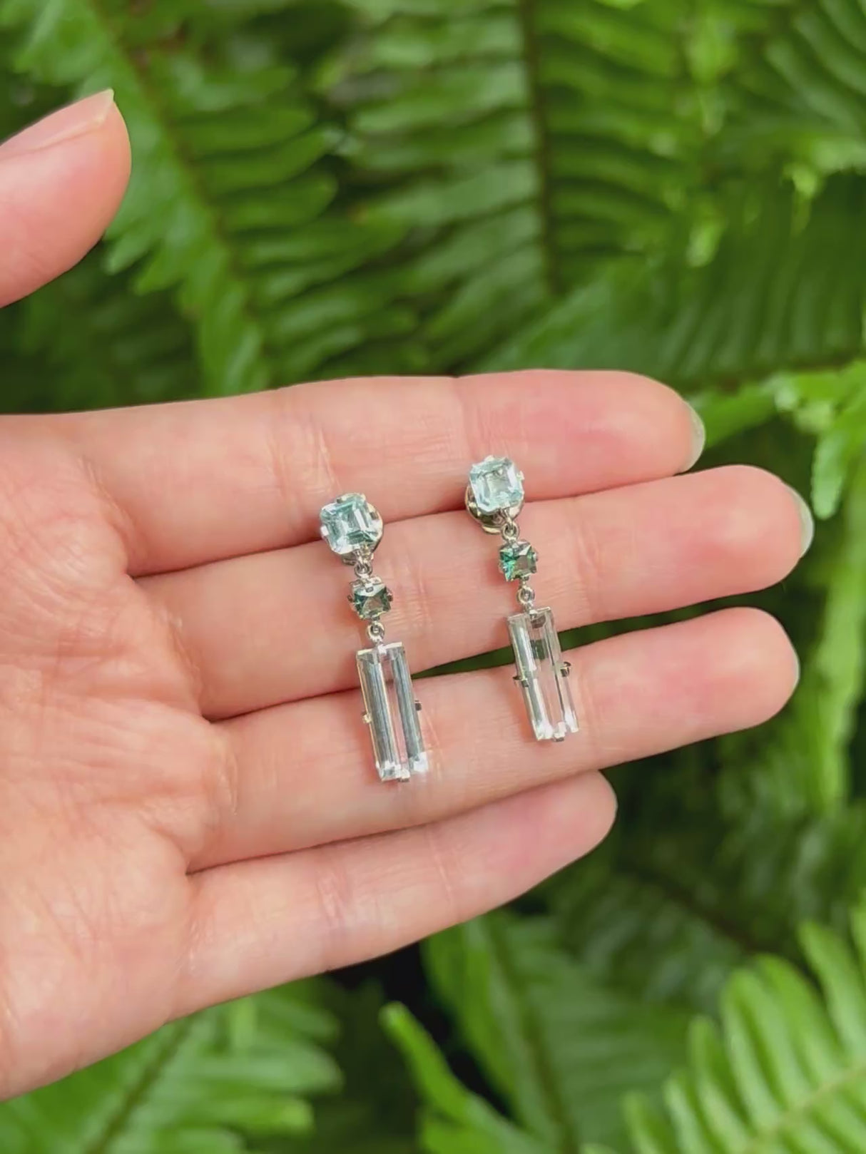 Aquamarine & Indicolite Elsa Earrings