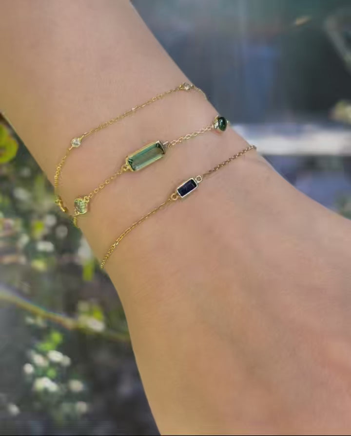 Green & Pink Tourmaline Candy Bracelet