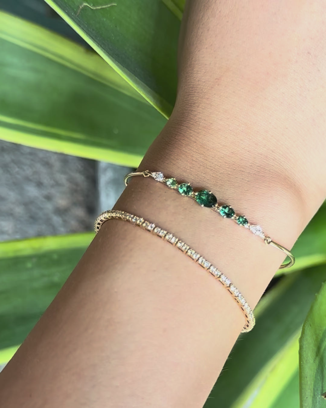 Lagoon Tourmalines Compass Bangle