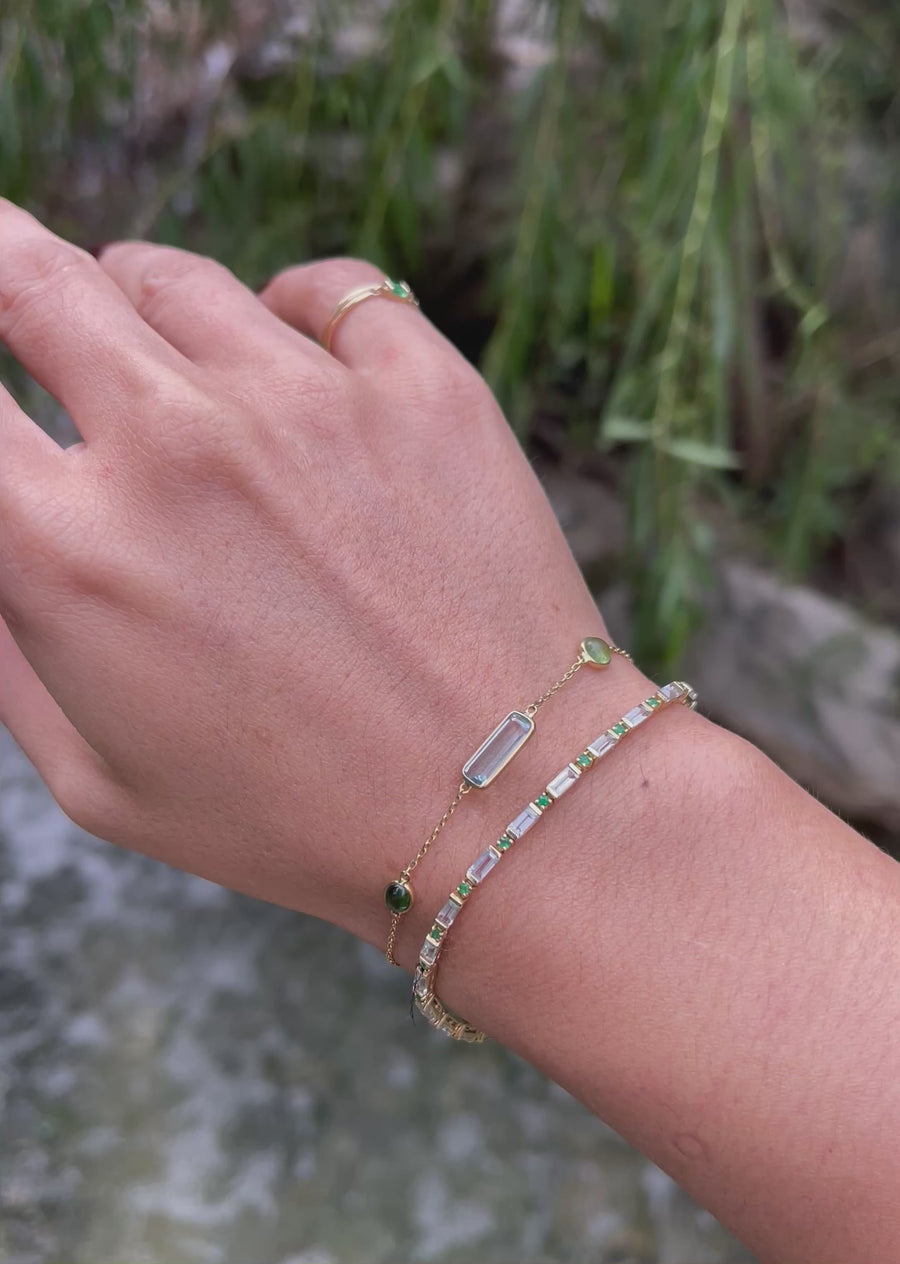 Aquamarine & Tourmaline Candy Bracelet