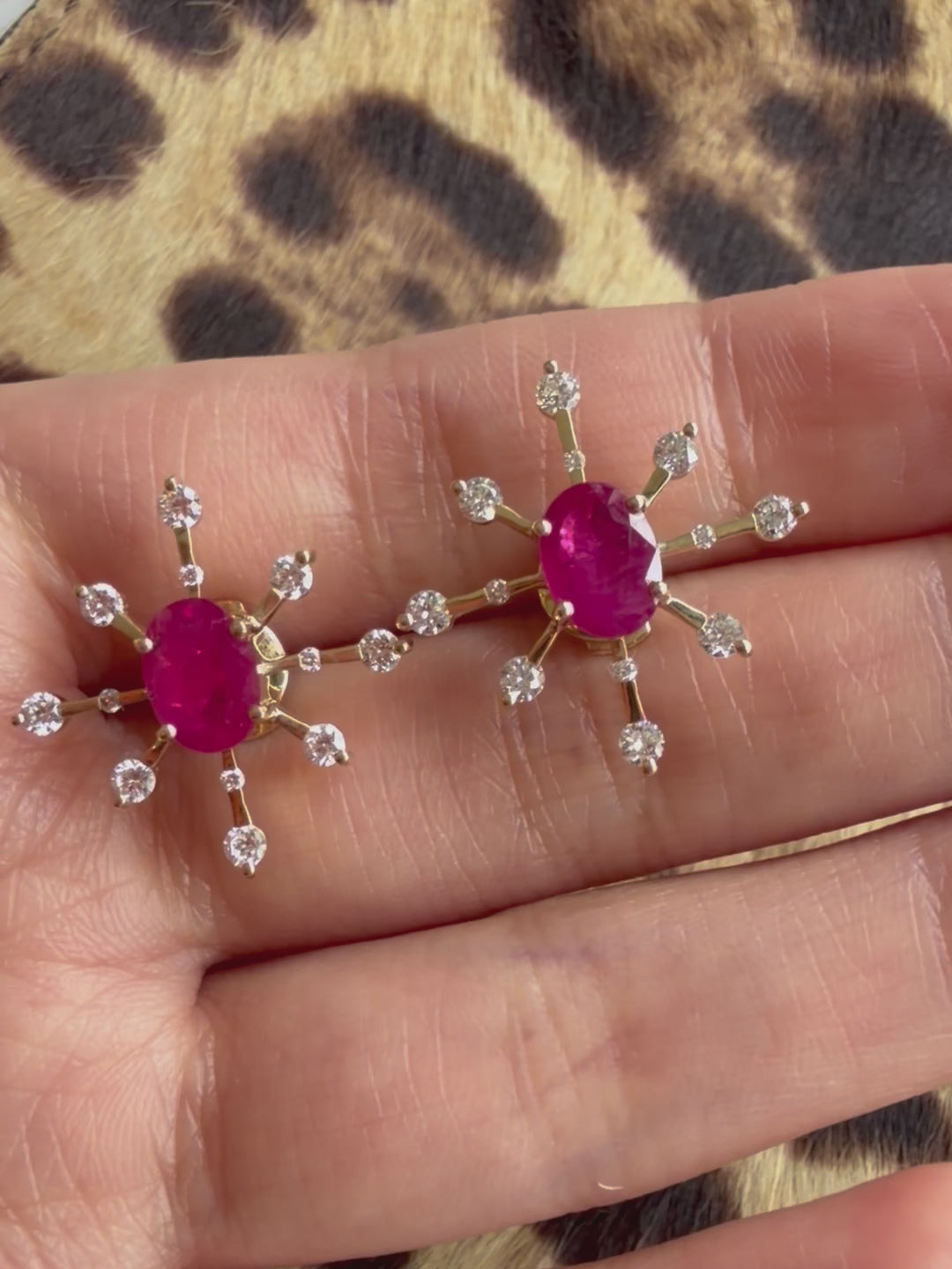 Ruby_Starburst_Earrings_18K_gold_stackable_design