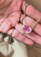 Pink Tourmaline Aurora Necklace 18k gold Handmade fine jewelry 