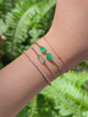 Emerald Dewdrop Duo Bracelet 18k gold Stackable design on model