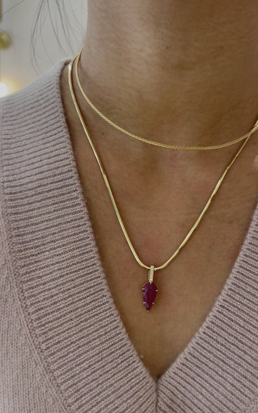 Ruby & Diamond Arrow Supreme Necklace