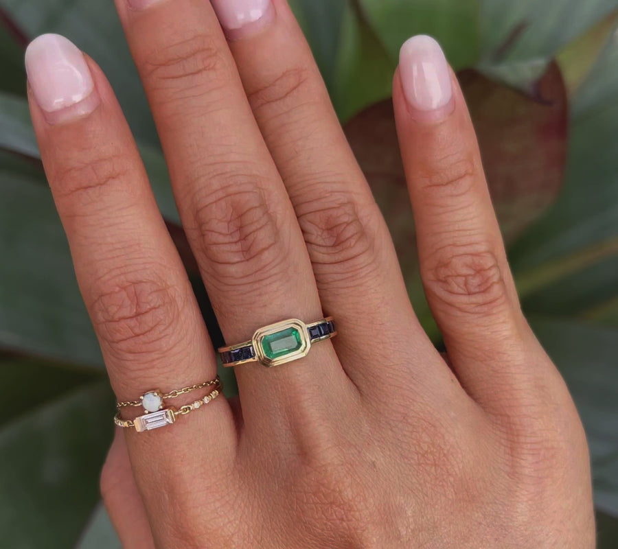 Emerald & Sapphire circa Ring