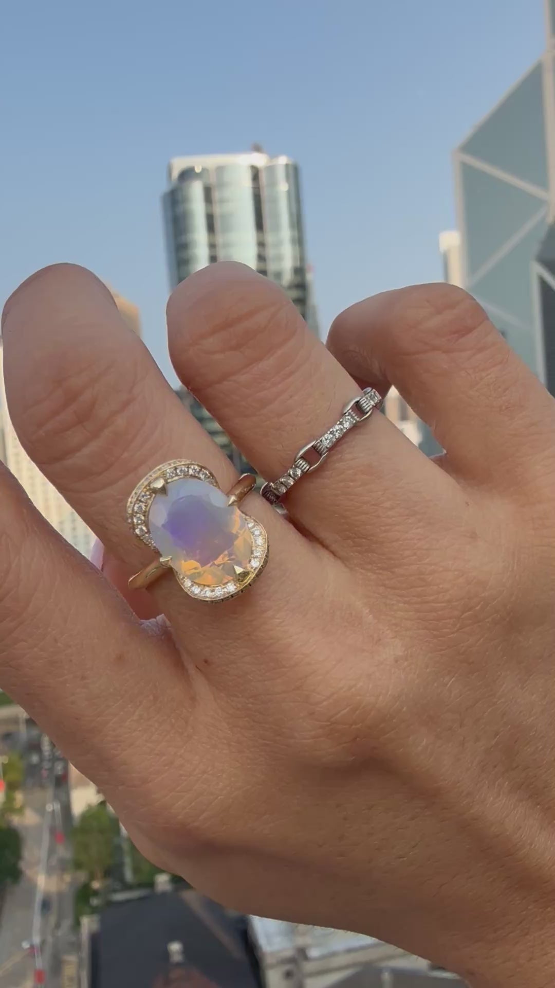 Jelly Opal Aurora Ring