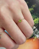 Peridot Heart Chain Ring