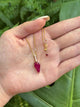 Ruby & Diamond Arrow Supreme Necklace 18k gold Handmade fine jewelry