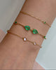 Emerald duo bangle 18k gold Stackable design