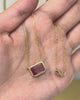 Watermelon Tourmaline Necklace (red) 18K gold handmade fine jewelry 1