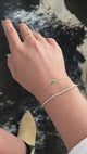 Emerald Bracelet 18k gold stackable design