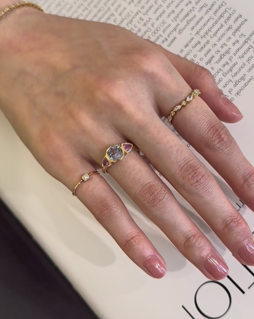 Baby_Blue_Pink_Sapphire_Ring_18K_gold_engagement_ring_on_model_video