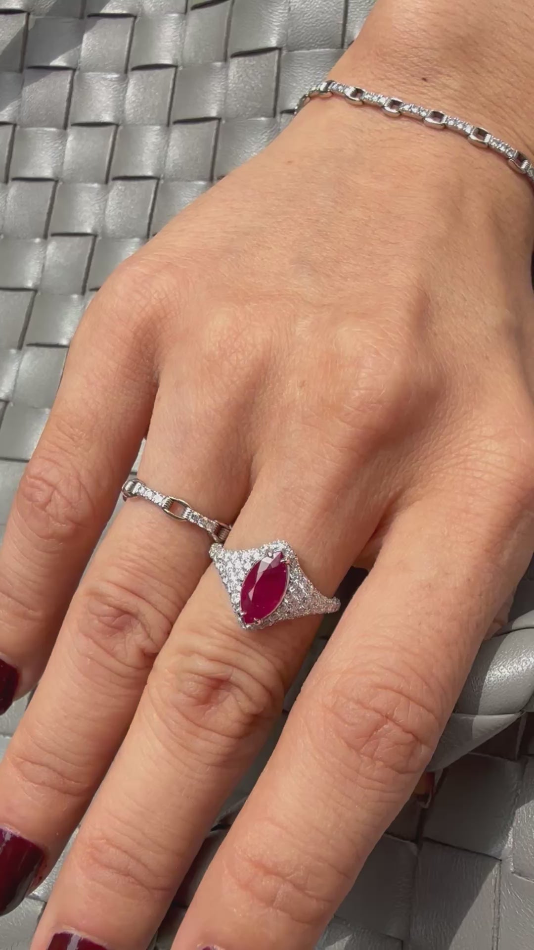 Siam_Ruby_Diamond_Apex_Ring_18K_WG_Engagement_Ring_on_video