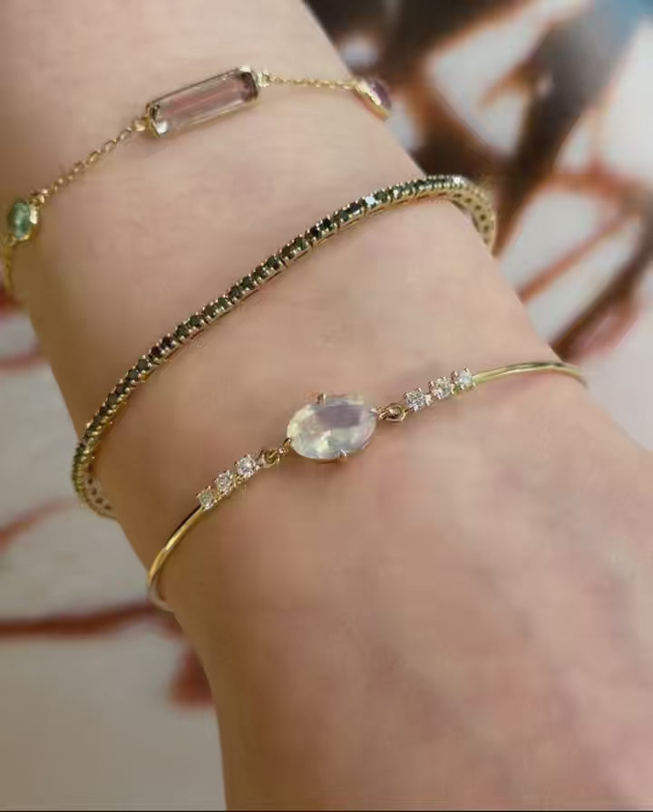 Opal_Diamond_Bangle_18K_gold_stackable_design_video
