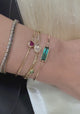 Lagoon Watermelon Tourmaline Bar Bangle