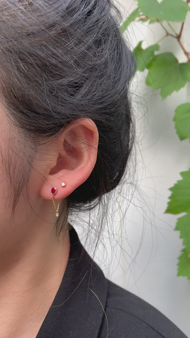 Diamond Dot reversible Earring