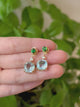 Tsavorite & Aquamarine Diamond Earring