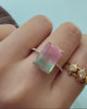 Pastel Watermelon Tourmaline & Diamond Ring