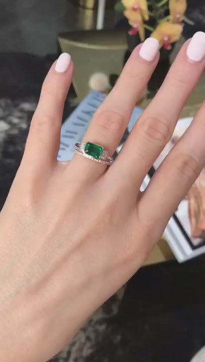 Emerald & Diamond Forever Ring