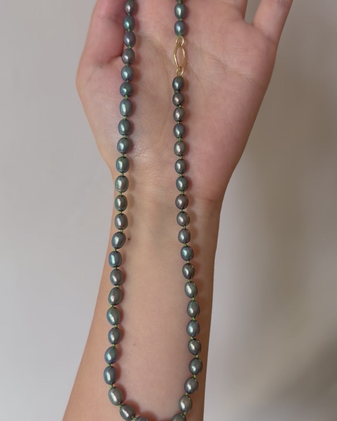 Black Pearl With Fisheye Closure Necklace handmade fine jewelry 1