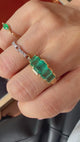 Emerald Cut Rhythm Ring