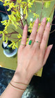 Emerald Bezel Set Infinity Ring 18k gold stackable ring