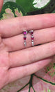 Ruby & Diamond Platinum Earrings
