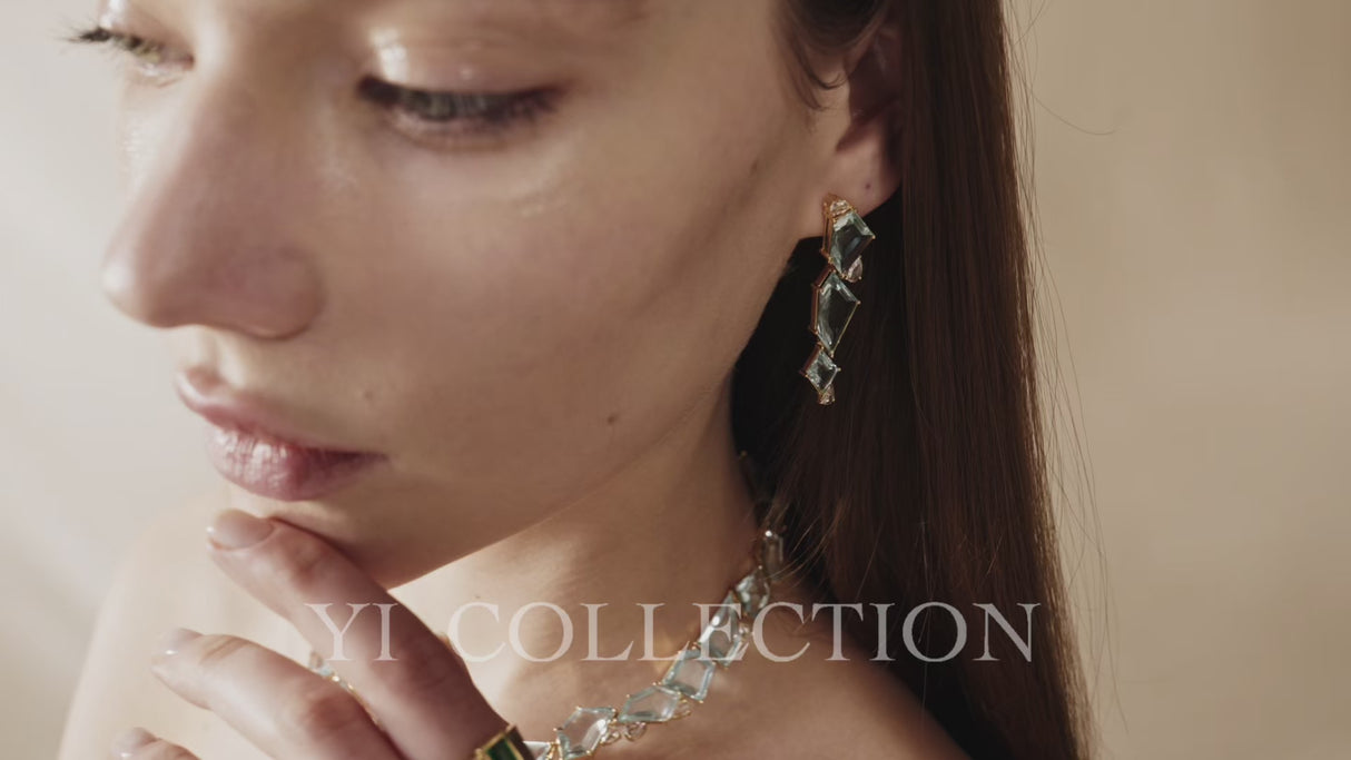 Aquamarine Contour Necklace