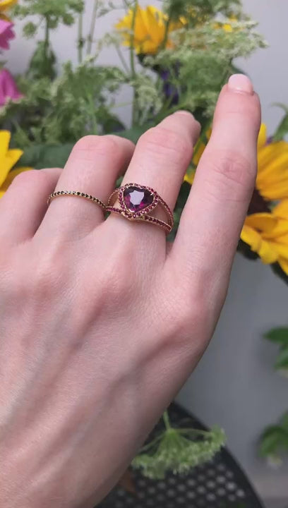 Black Diamond Micro Pave Infinite Ring 18k gold stackable ring