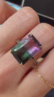 Watermelon Tourmaline & Black Diamond Supreme Protection Ring