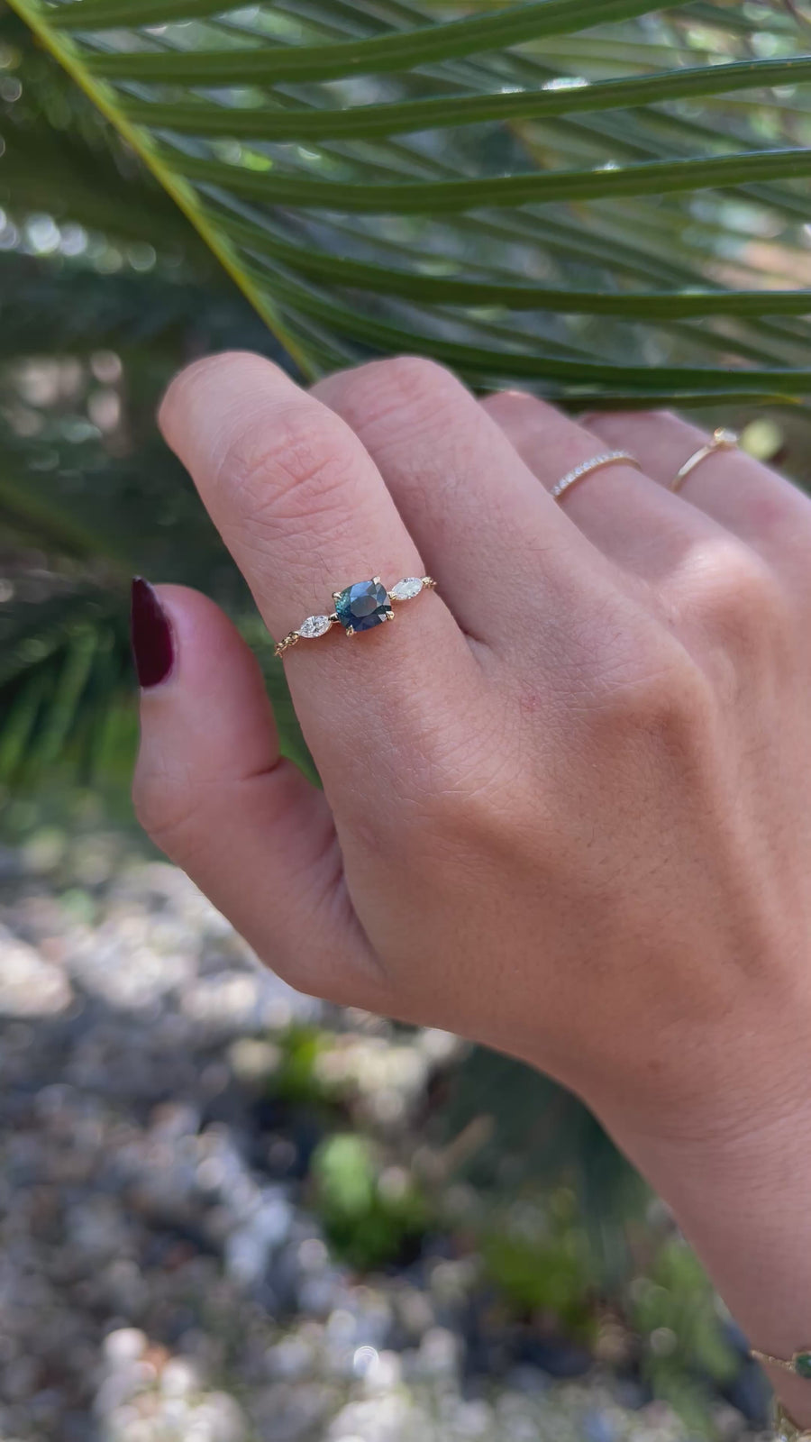 Ceylon Sapphire & Diamond Dream Weaver Chain Ring