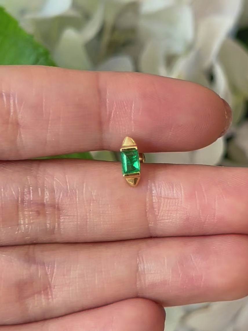 Emerald Spike Earring