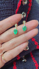 Emerald & Diamond Dewdrop Earrings