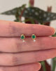 Emerald_Diamond_Dot_Stud_Pairs_18K_gold_handmade_fine_jewelry_on_model_video