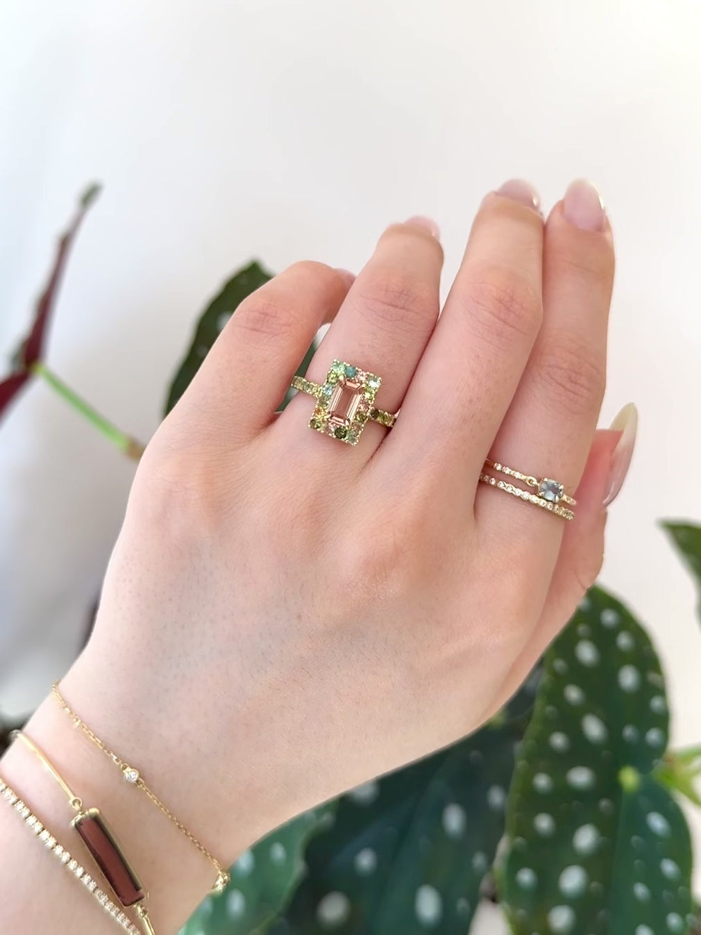 Peach Tourmaline Candy Ring