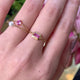 Pink Sapphire Frame Chain Ring