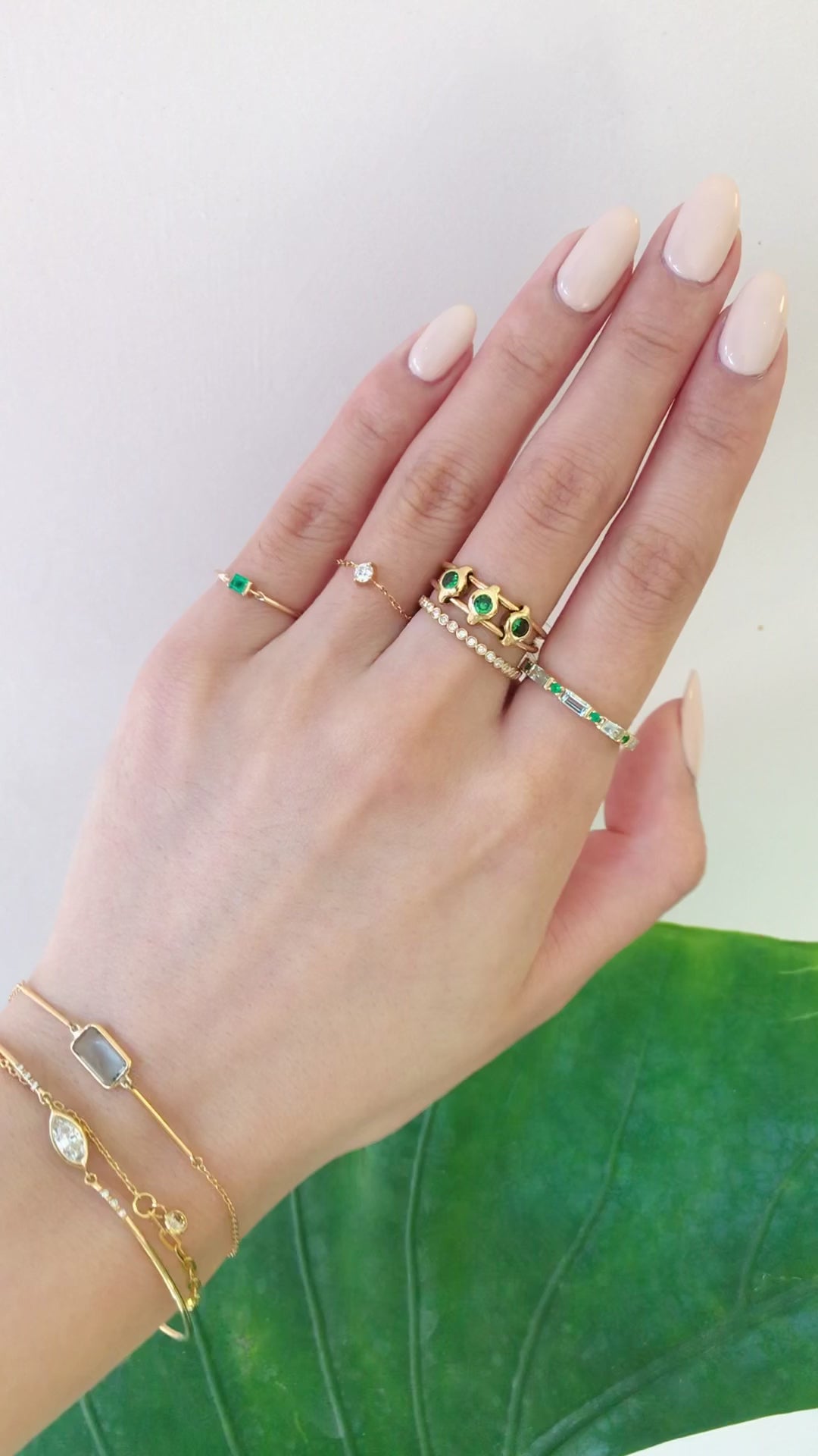 Tsavorite Orbit Ring