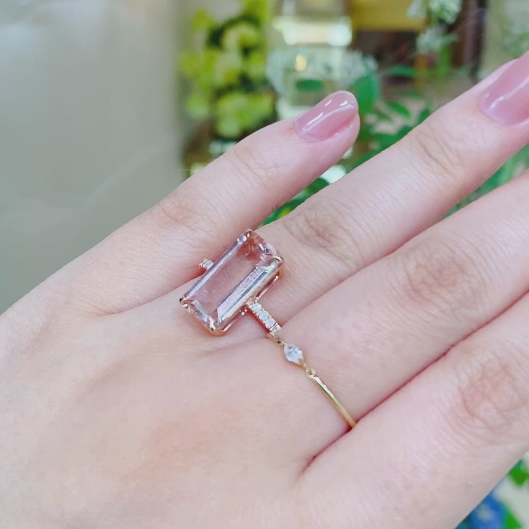 Morganite & Diamond Supreme Ring