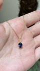 Ceylon Sapphire & Diamond Arrow Necklace 18k handmade fine jewelry