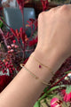 Lucky Ruby Duo Bracelet 18k gold stackable design
