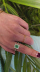 Emerald & Aquamarine Candy Ring