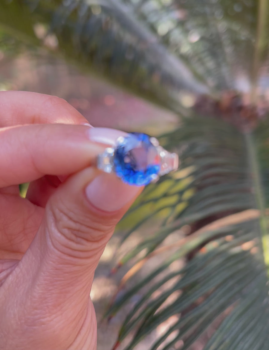 Sapphire & Diamond Ever After ring