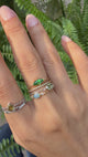 Tsavorite Marquise Supreme Chain Ring 18k gold  Stackable ring