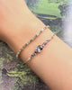 Grey Spinel & Diamond Compass Bangle