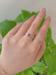 Ceylon Sapphire Petite Circle Diamond Ring