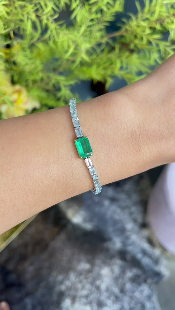 Emerald & Aquamarine Demeter Bracelet