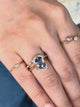 Unheated Sapphire Aurora Ring 18k gold engagement ring