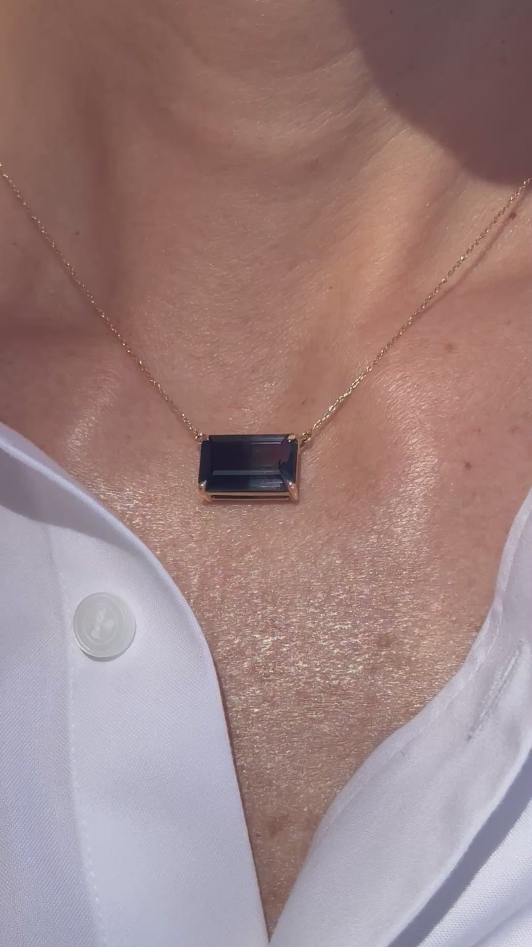Watermelon Tourmaline Supreme Protection Pendant Necklace