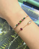Green Tourmalines & Mauve Spinels Compass Bangle