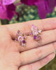 Pink_Tourmaline_Cluster_Earrings_18K_gold_handmade_fine_jewelry_on_model_video